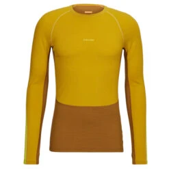 Icebreaker M MERINO ZONEKNIT 200 LS CREWE Herren Funktionsshirt SILENT GOLD/CLOVE/SHINE/CB