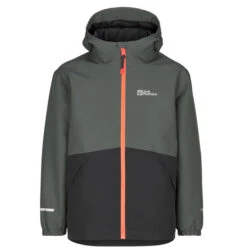 Jack Wolfskin ICELAND 3IN1 JACKET K Kinder Doppeljacke SLATE GREEN