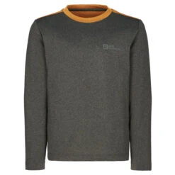 Jack Wolfskin ACTAMIC LONGSLEEVE K Kinder Langarmshirt SLATE GREEN