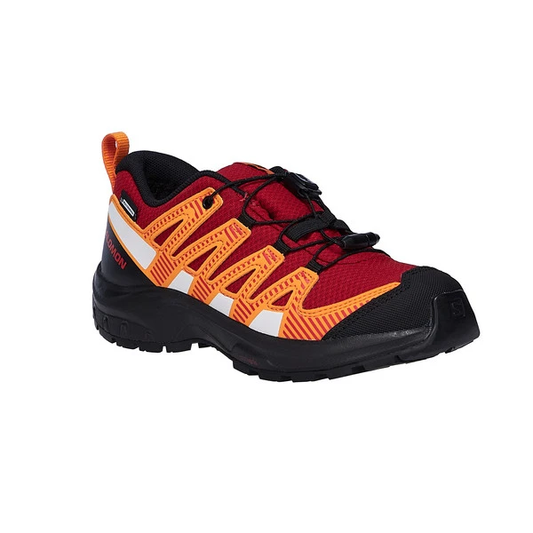 Salomon XA PRO V8 CLIMASALOMON WATERPROOF Kinder Trailrunningschuhe RED DAHLIA / BLACK / ORANGE PE 4 Salomon XA PRO V8 CLIMASALOMON WATERPROOF Kinder Trailrunningschuhe RED DAHLIA / BLACK / ORANGE PE – Bild 2